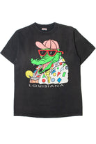 Vintage Louisiana "Cool Gator" Embossed Print T-Shirt