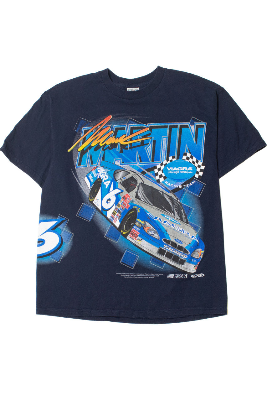 Mark Martin NASCAR Viagra Sponsored Front/Back Print T-Shirt
