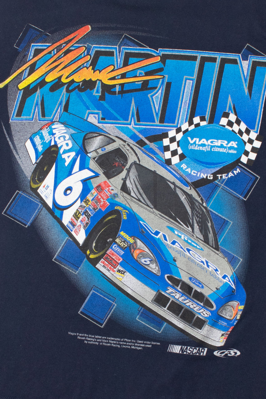 Mark Martin NASCAR Viagra Sponsored Front/Back Print T-Shirt