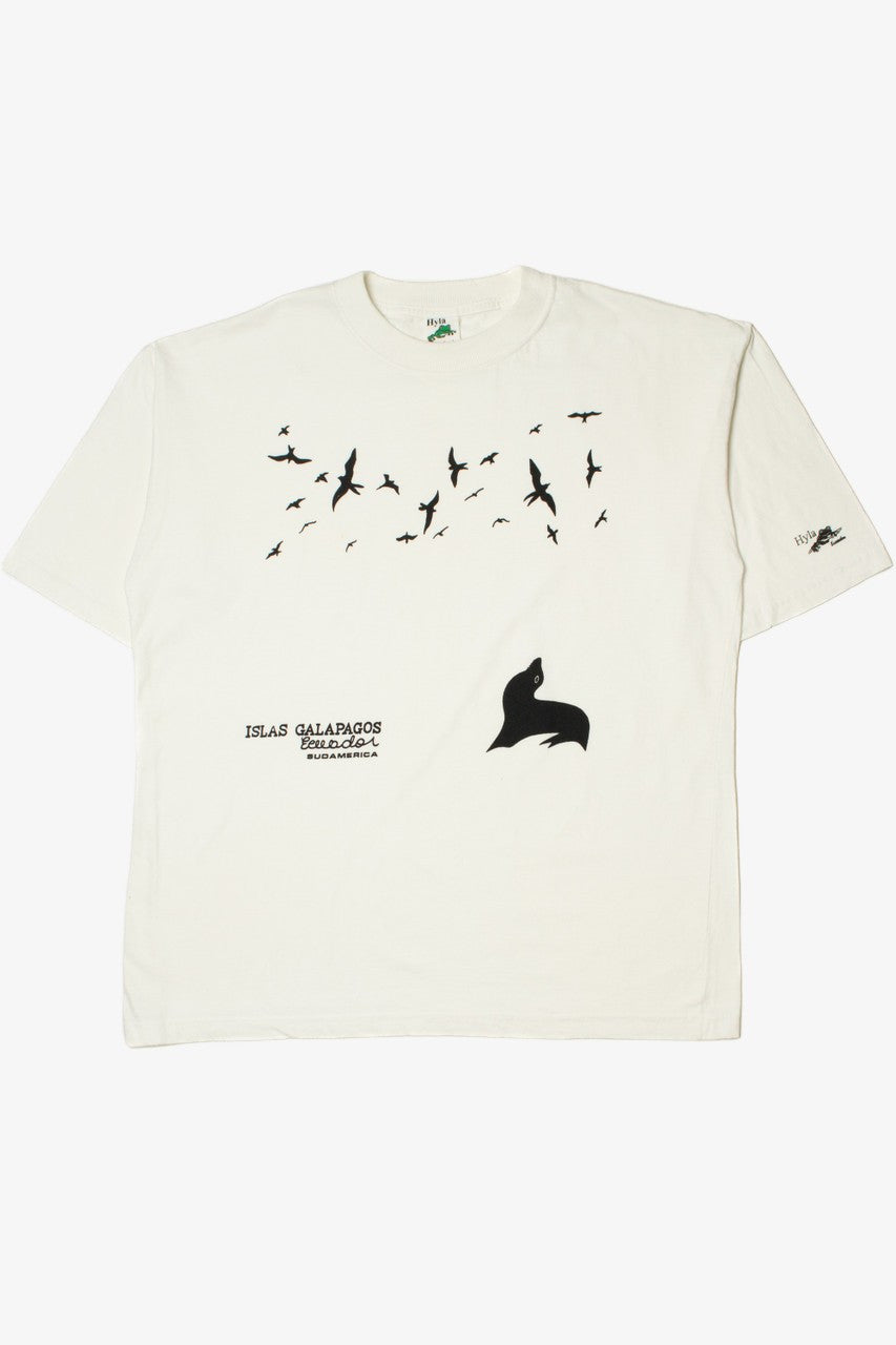 "Islas Galapagos Ecuador" Seal & Seagulls T-Shirt