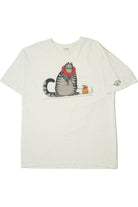 Cat & Dog Cartoon Front/Back Print Crazy Shirts T-Shirt