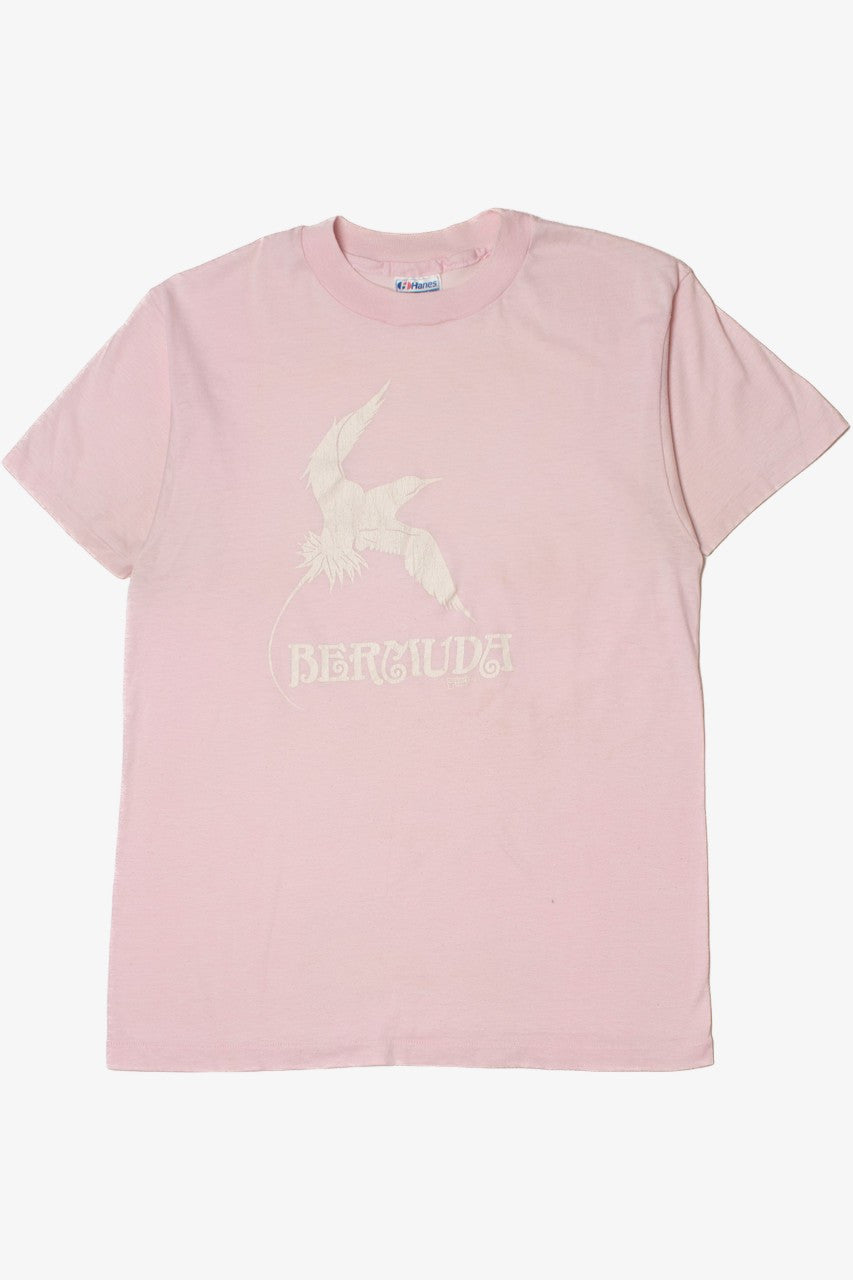 Vintage "Bermuda" Bird Print Single Stitch T-Shirt