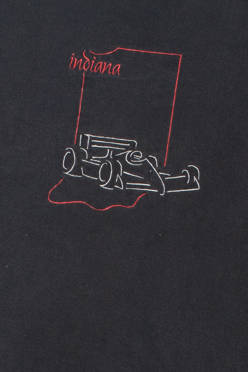 Vintage "Indiana" Embroidered Racing Graphic Heavyweight T-Shirt
