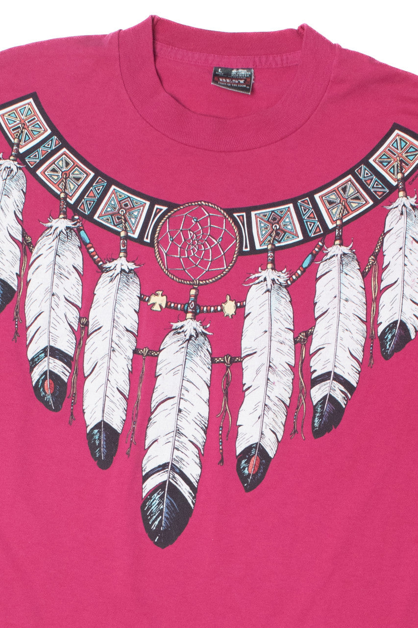 Vintage 1995 Dreamcatcher Native Feathers T-Shirt
