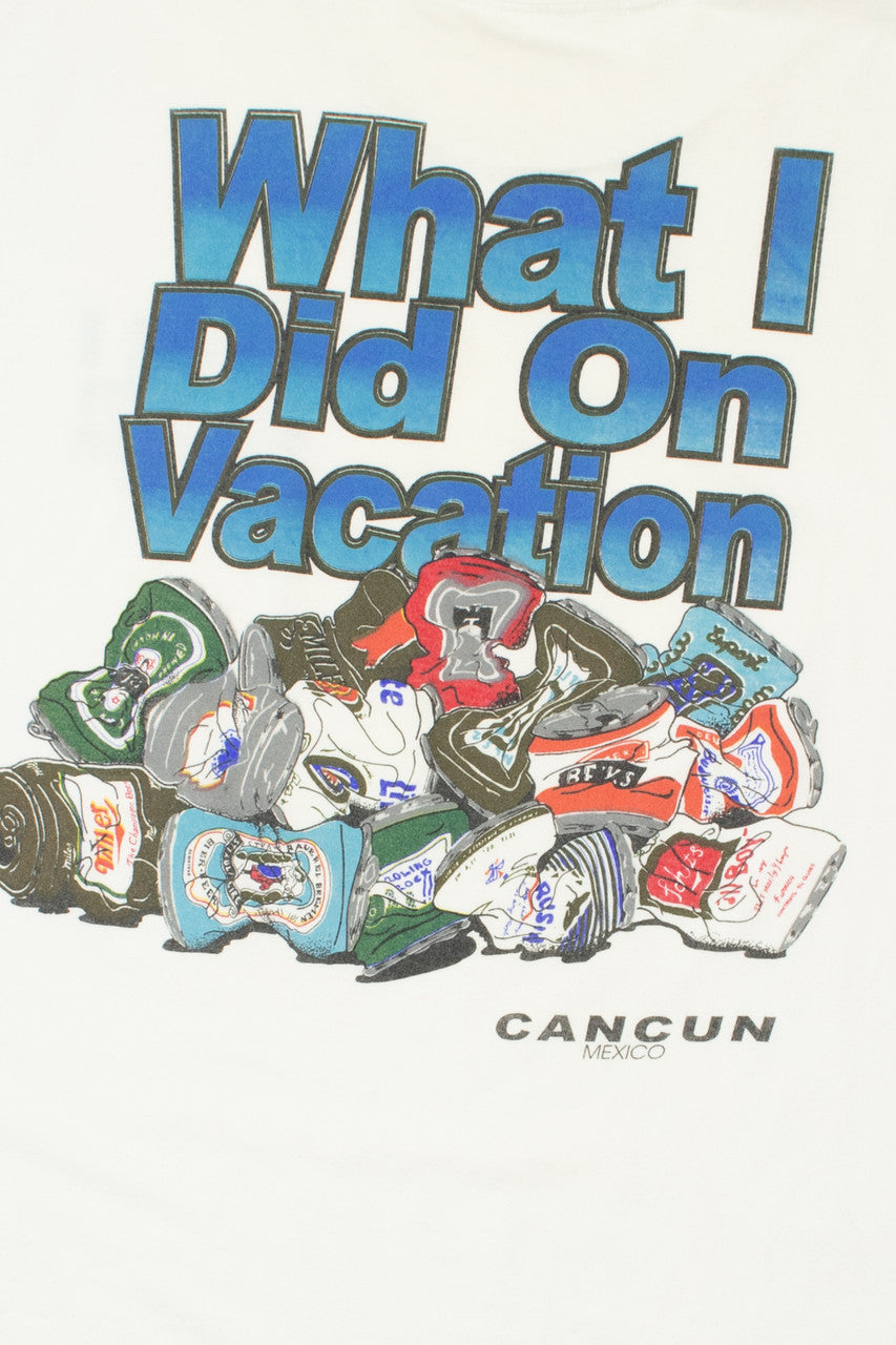Vintage "What I Did On Vacation" Cancun Single Stitch T-Shirt