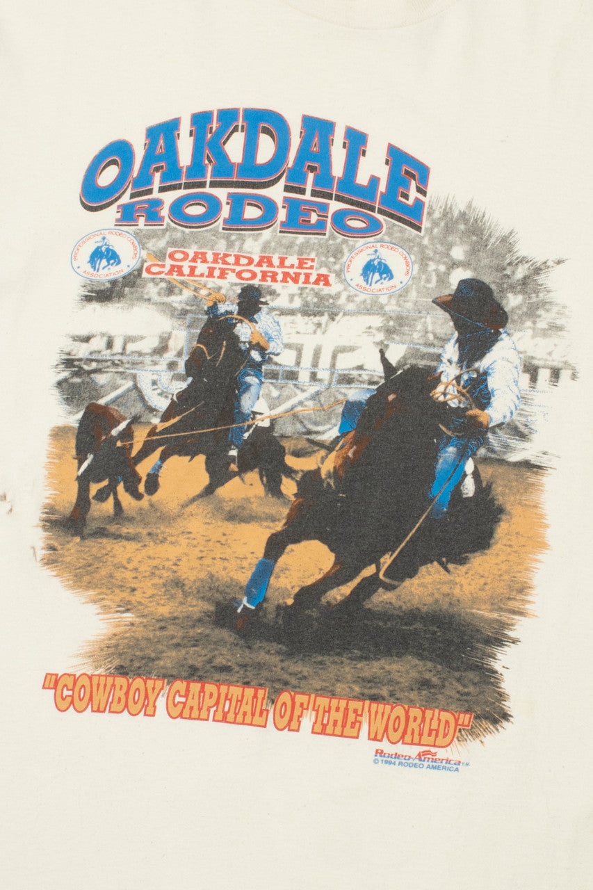 Vintage 1994 Oakdale Rodeo "Cowboy Capital Of The World" T-Shirt