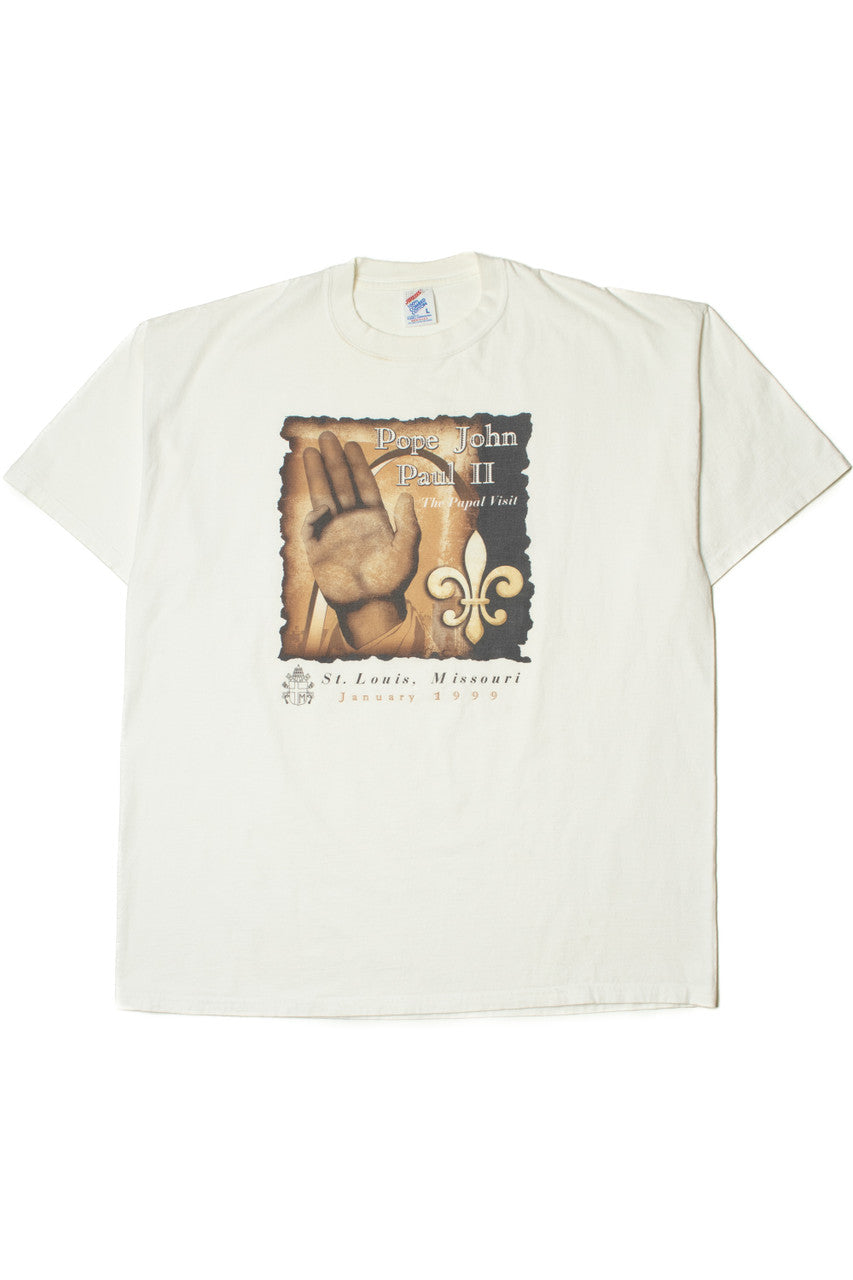 Vintage 1999 "Pope John Paul II" Papal Visit T-Shirt