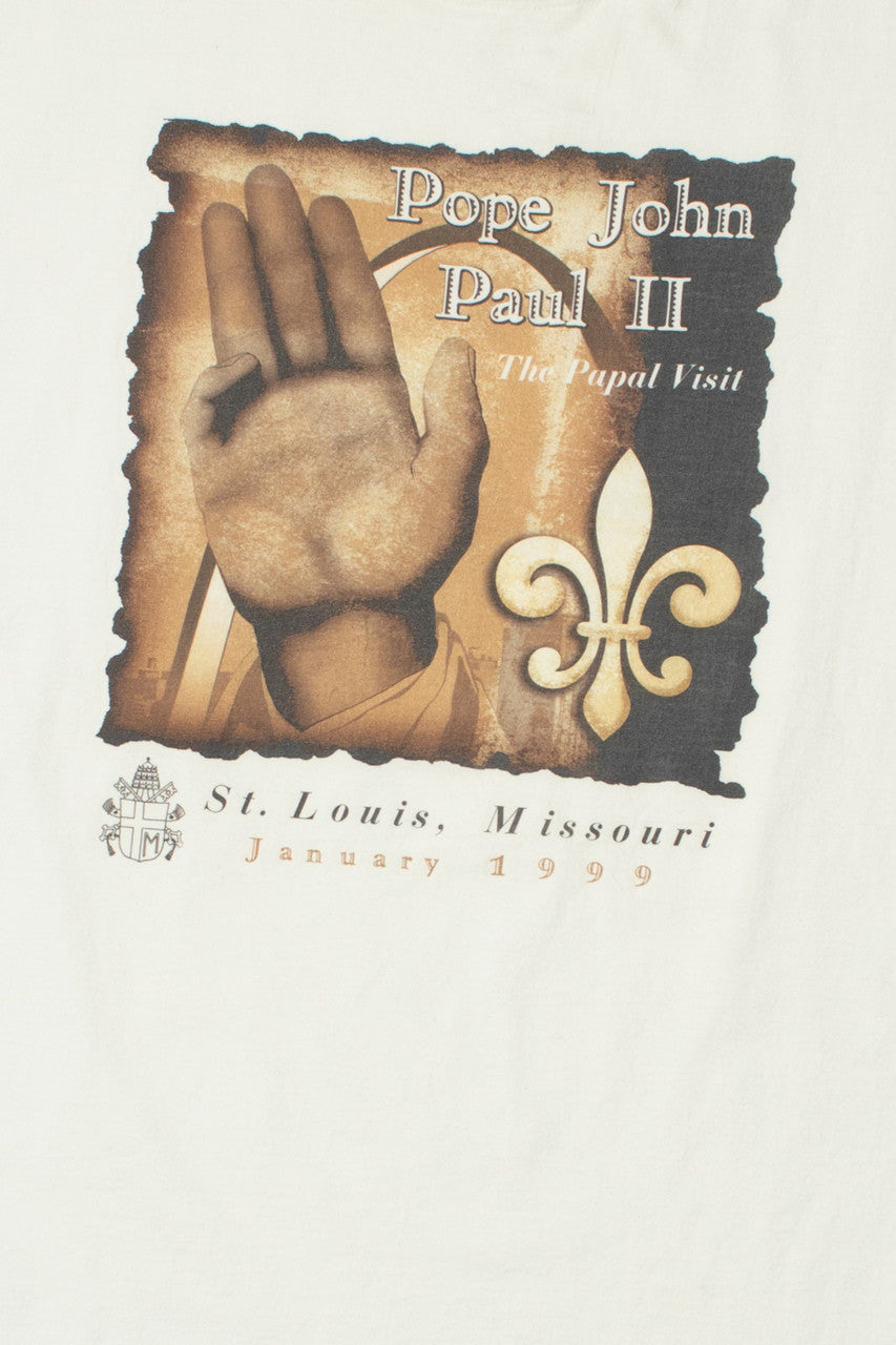 Vintage 1999 "Pope John Paul II" Papal Visit T-Shirt