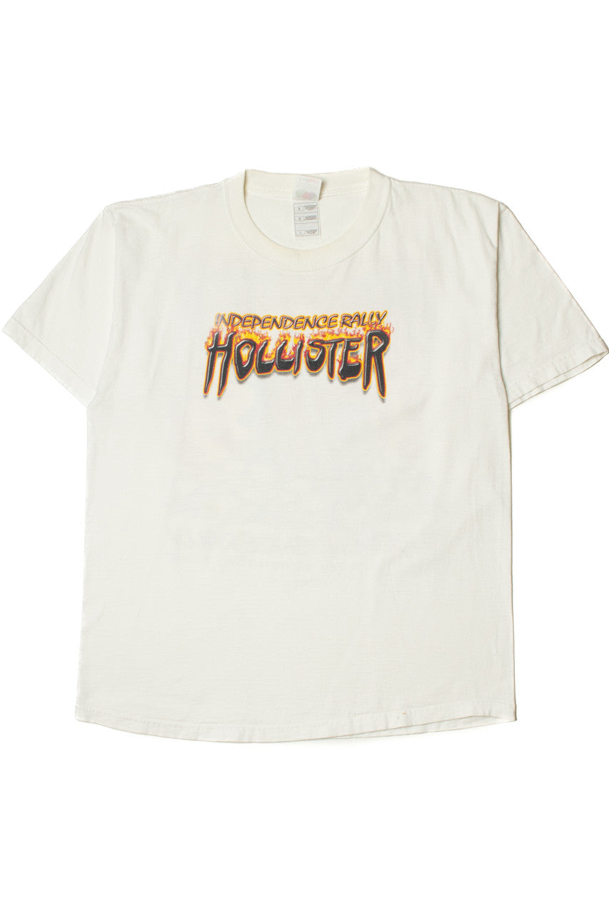 Vintage 2002 Hollister Independence Rally "Biker From The Womb To The Tomb" T-Shirt