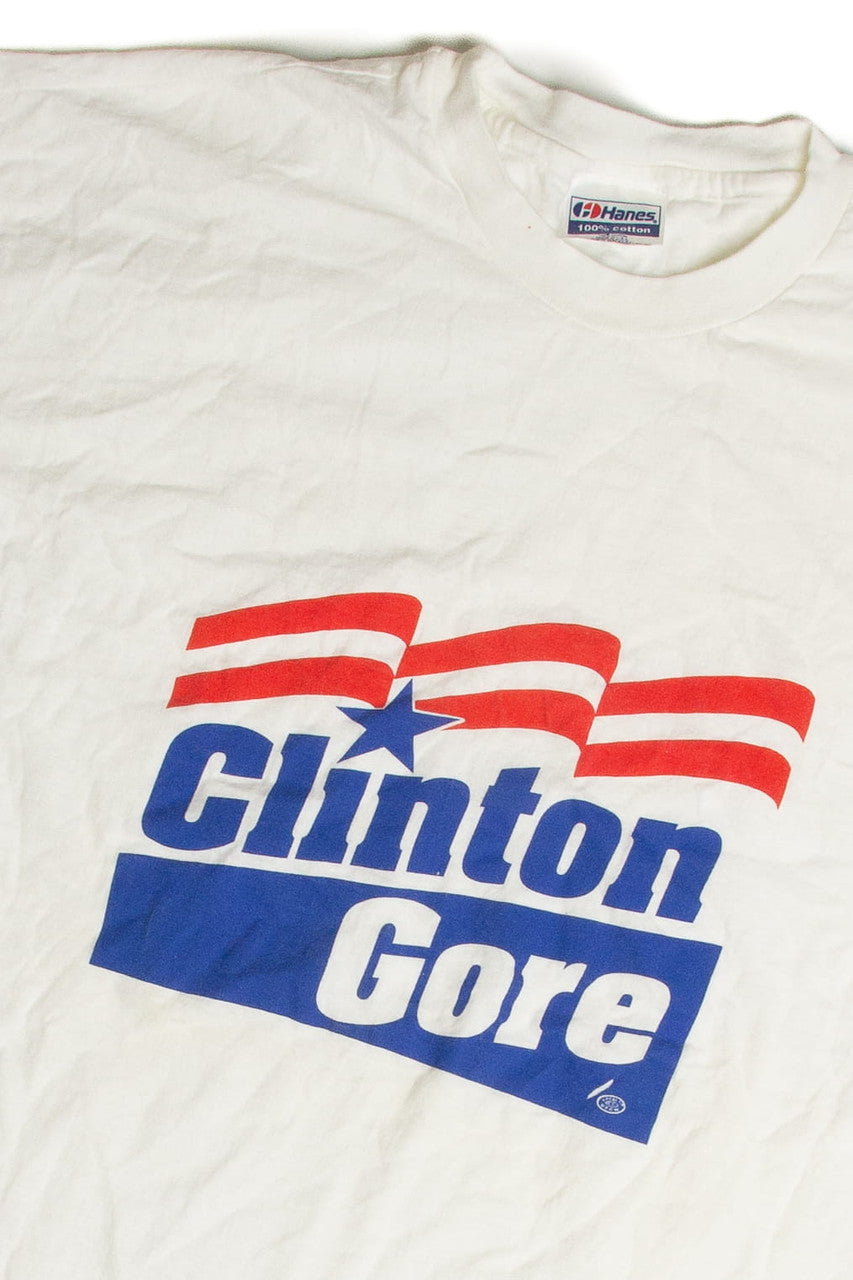 Vintage Clinton Gore Campaign T-Shirt (1990s)