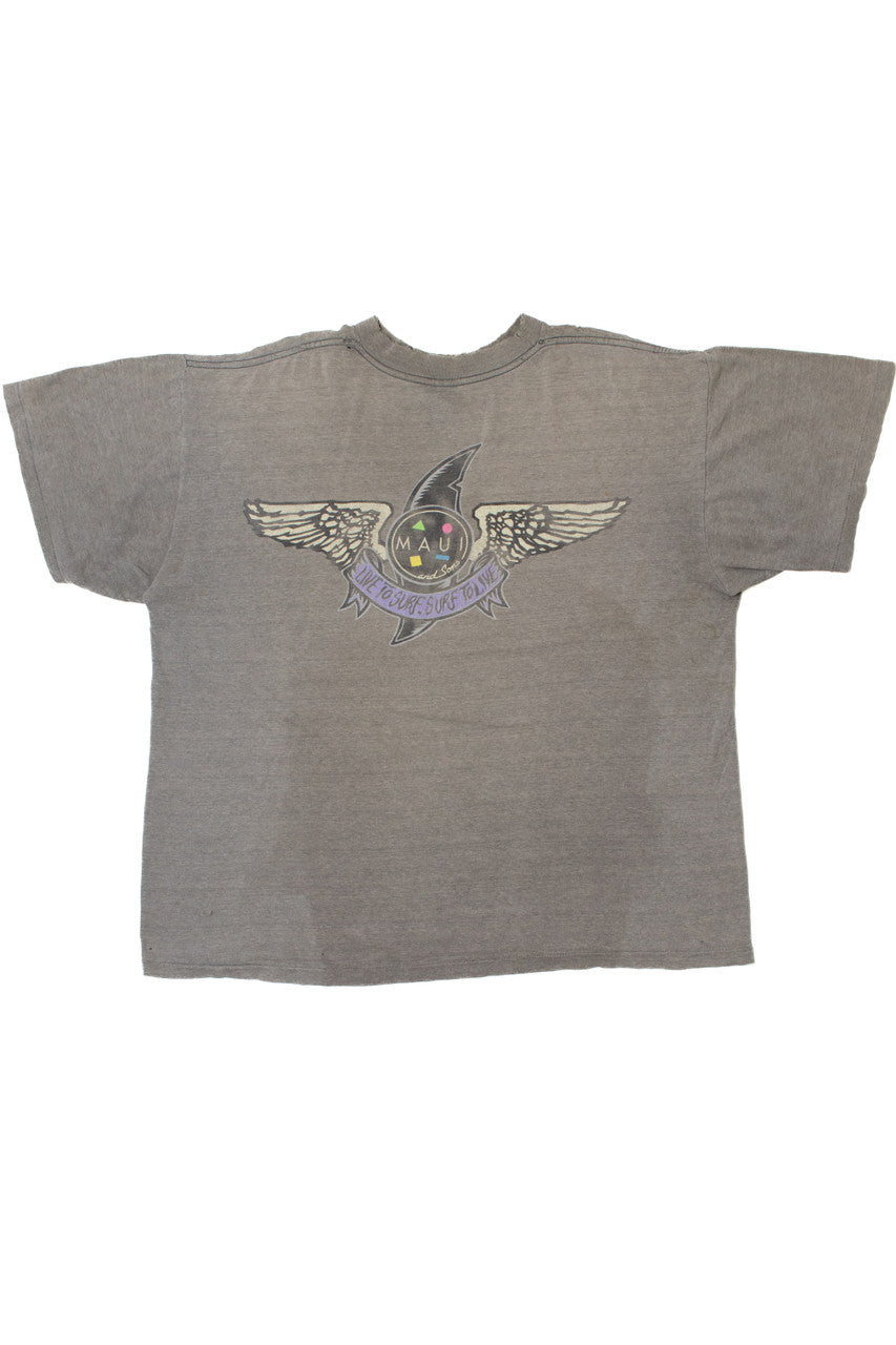 Vintage "Live To Surf Surf To Live" Maui And Sons T-Shirt