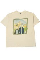 Vintage 1991 Bugs Bunny Daffy Duck American Gothic Looney Tunes T-Shirt