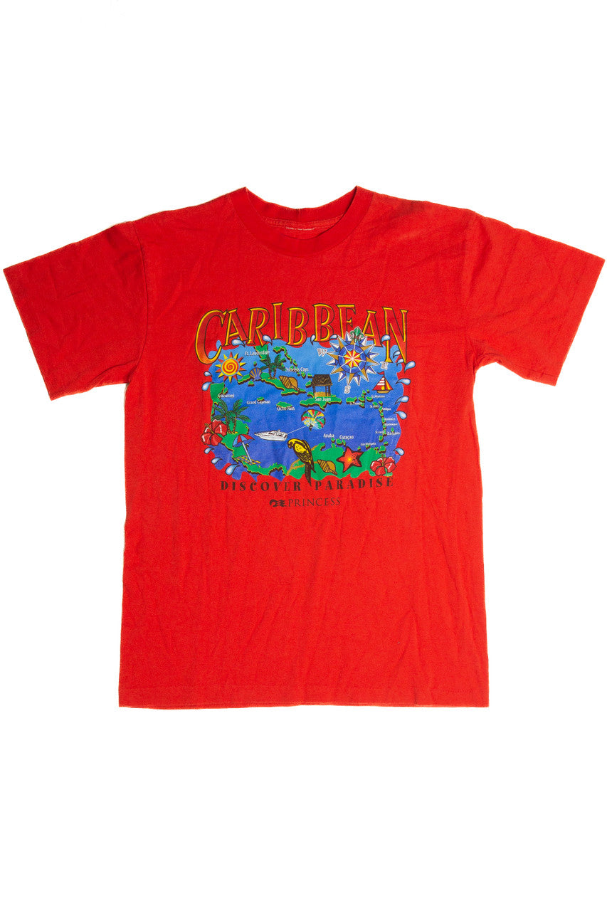 Vintage Caribbean Map T-Shirt