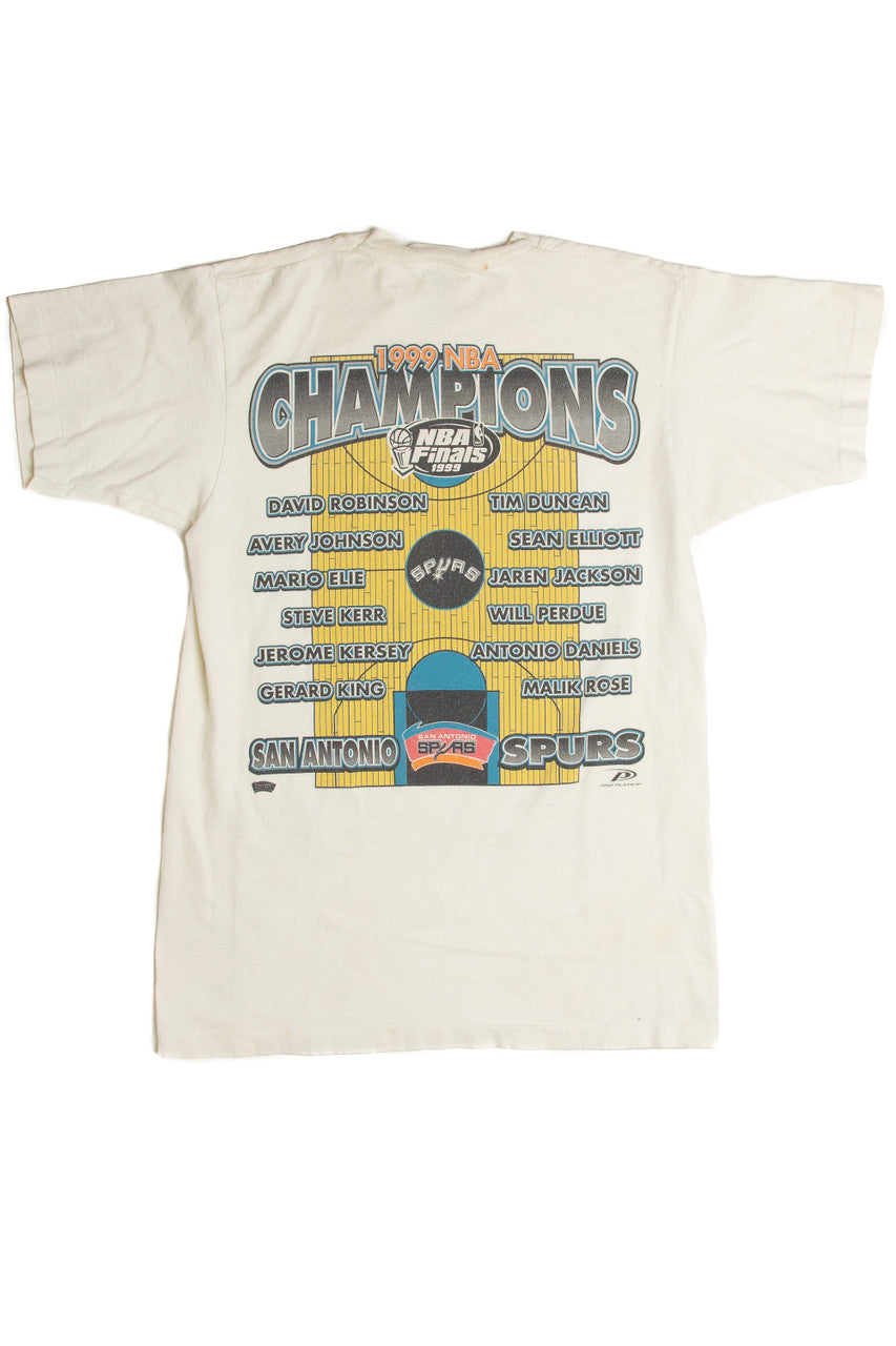 Vintage San Antonio Spurs 1999 NBA Championship Caricature T-Shirt