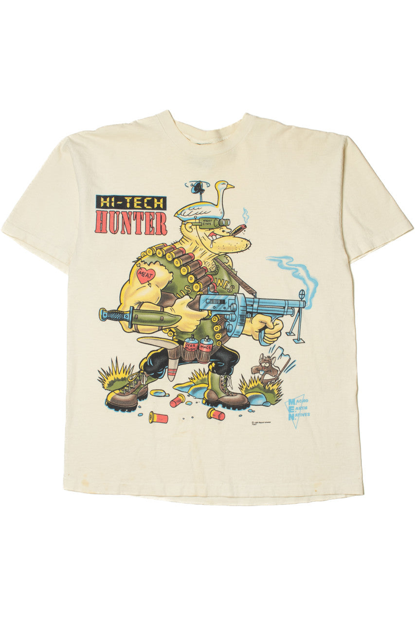 Vintage 1995 "Hi-Tech Hunter" Macho Earth Natives T-Shirt