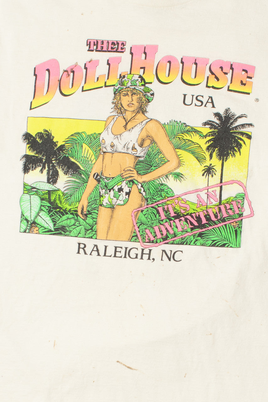 Vintage "Thee Doll House" USA Gentlemen's Club T-Shirt (1990s)