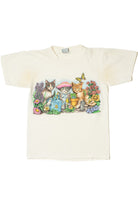 Vintage Gardening Cats Front/Back Prints Of Tails T-Shirt