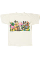 Vintage Gardening Cats Front/Back Prints Of Tails T-Shirt
