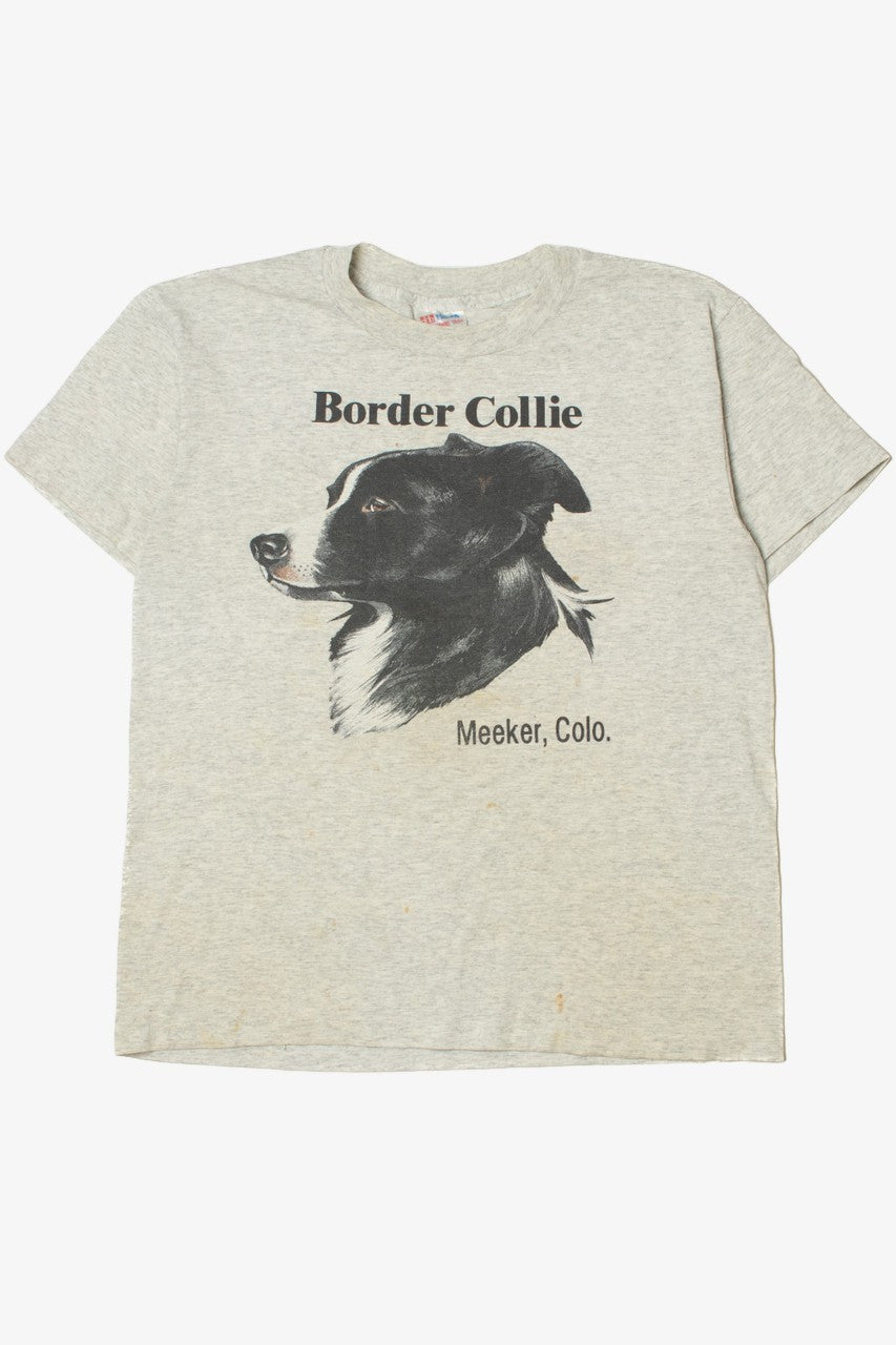 Vintage Border Collie "Meeker, Colo." Single Stitch T-Shirt