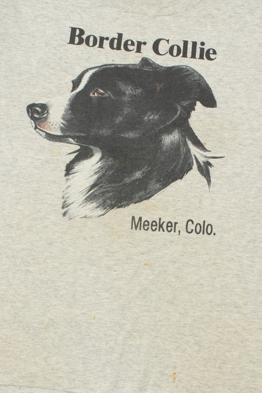 Vintage Border Collie "Meeker, Colo." Single Stitch T-Shirt