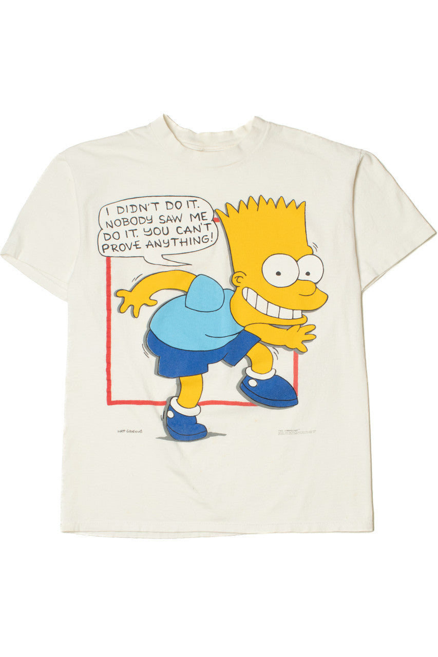 Vintage 1990 Bart Simpson "I Didn't Do It" Single Stitch T-Shirt
