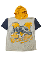Vintage Michigan Wolverines Hooded T-Shirt (1990s)