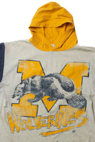 Vintage Michigan Wolverines Hooded T-Shirt (1990s)