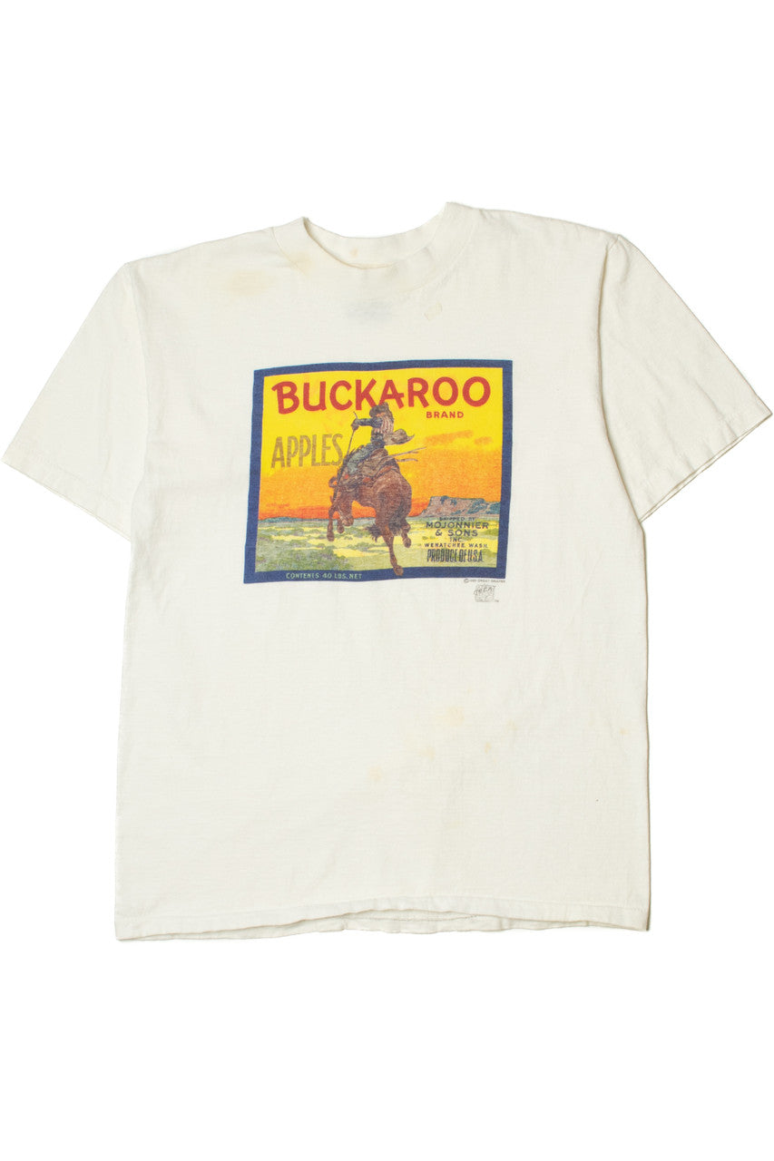 Vintage 1991 "Buckaroo Brand Apples" Single Stitch T-Shirt