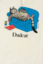 Vintage "Dadcat" BK Liban Cat Illustration T-Shirt