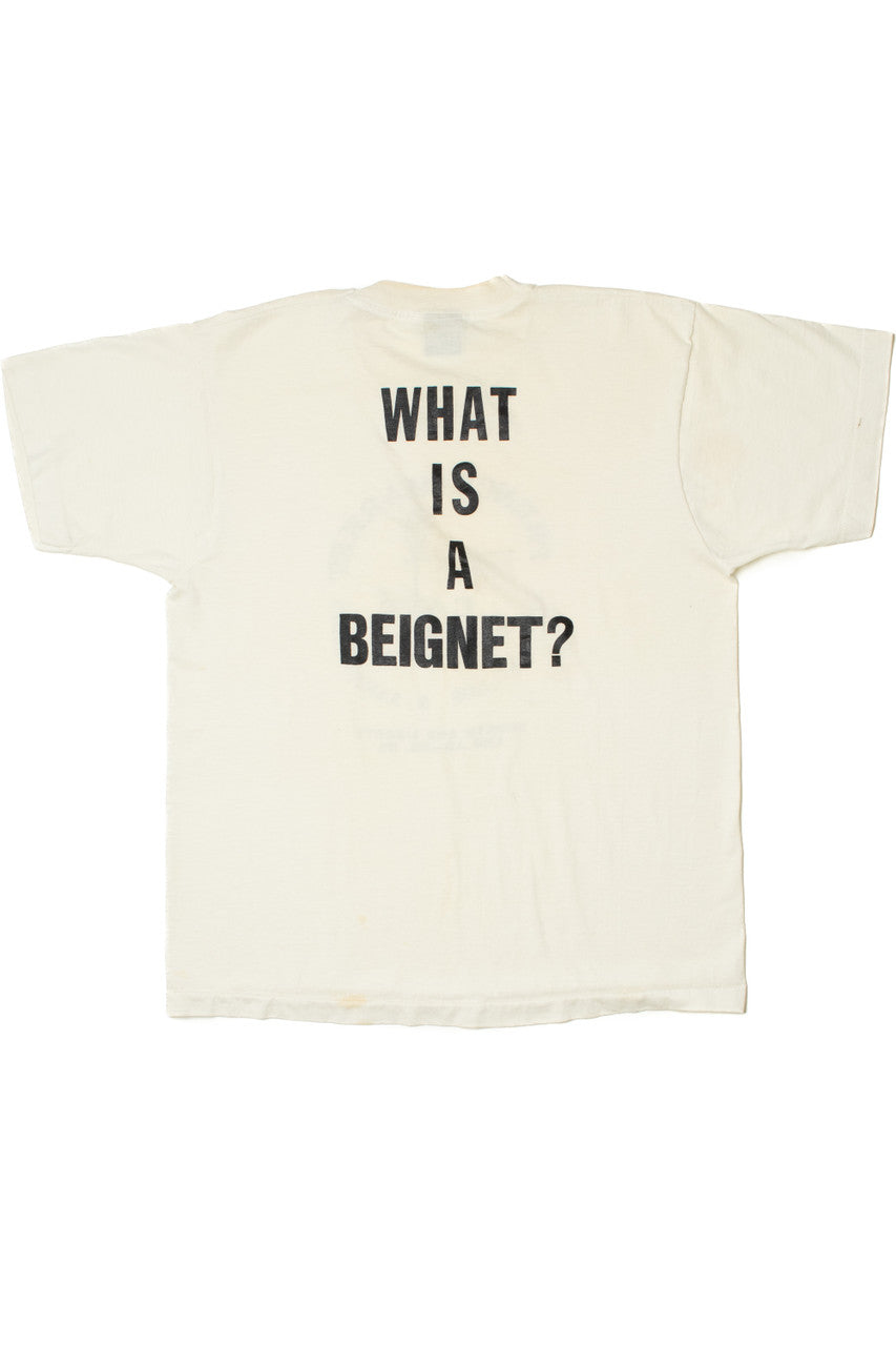 Vintage "What Is A Beignet?" French Market Cafe T-Shirt