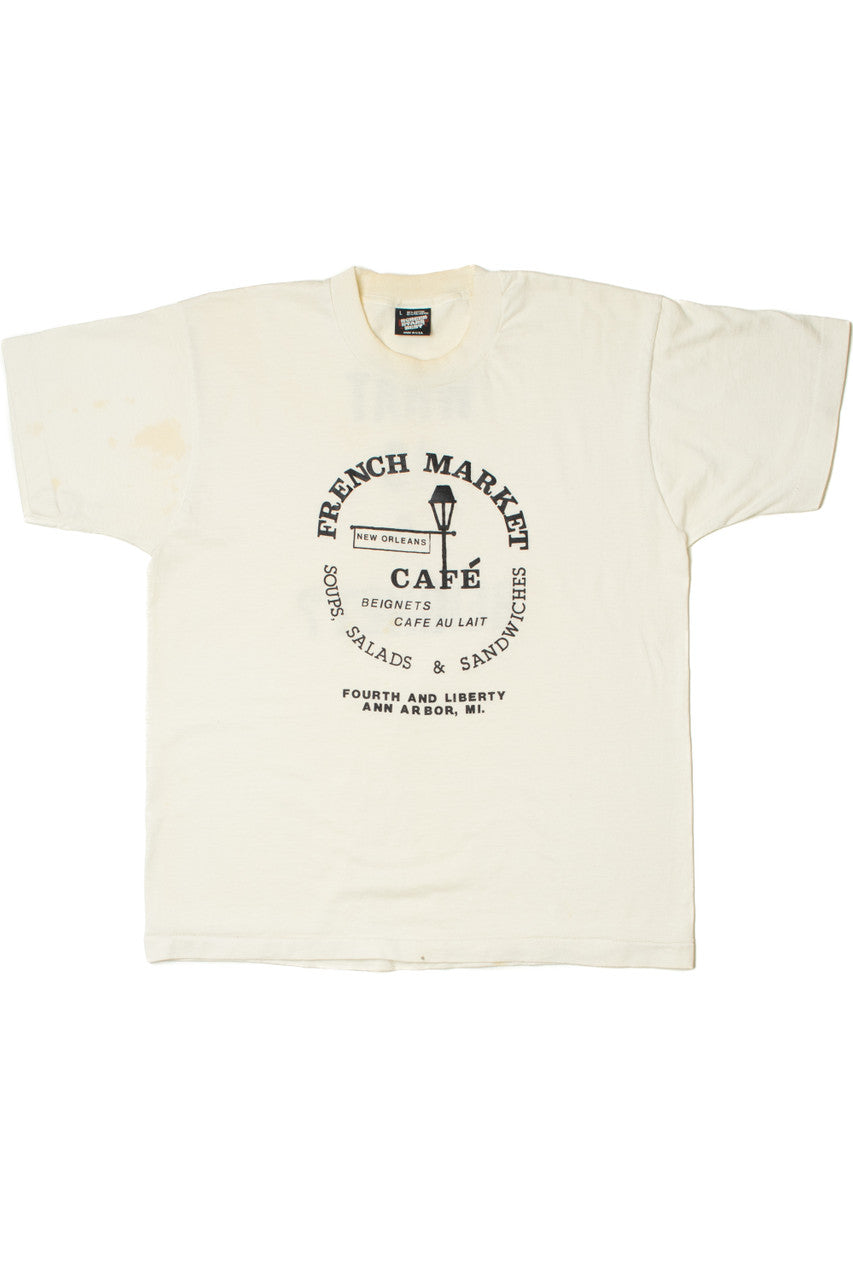 Vintage "What Is A Beignet?" French Market Cafe T-Shirt