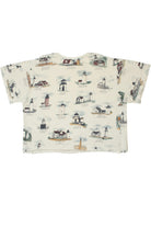 Vintage Lighthouses Raw Hem Crop Top T-Shirt