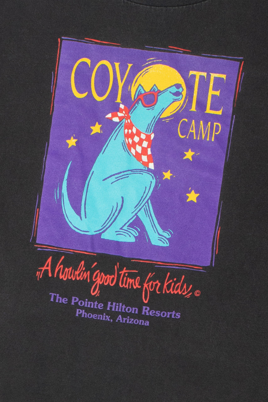 Vintage "Coyote Camp" Paw Print Back Single Stitch T-Shirt
