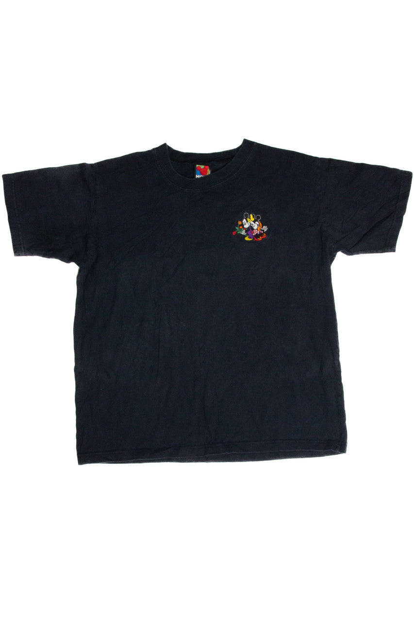 Vintage Mickey and Minnie Embroidered T-Shirt