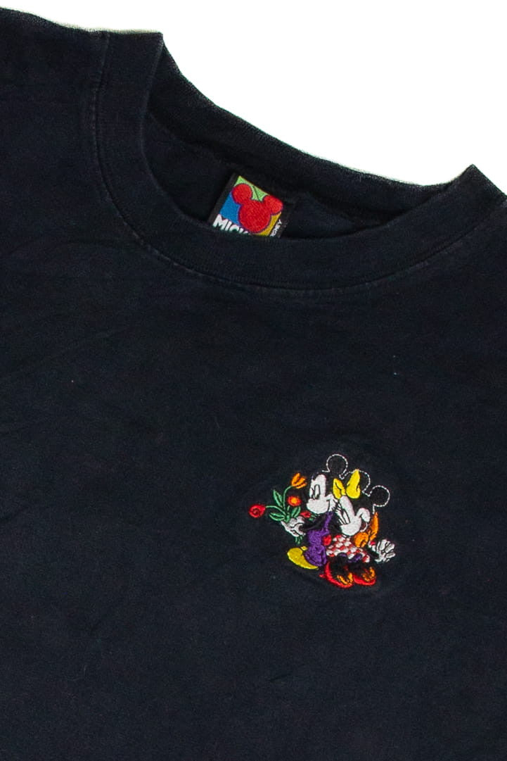 Vintage Mickey and Minnie Embroidered T-Shirt