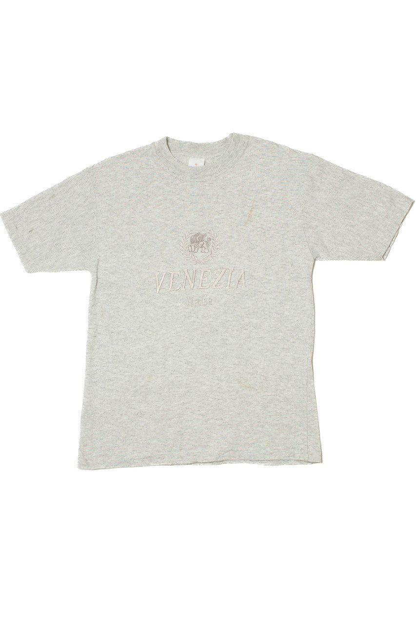 Vintage Distressed Venezia Italia Embroidered T-Shirt