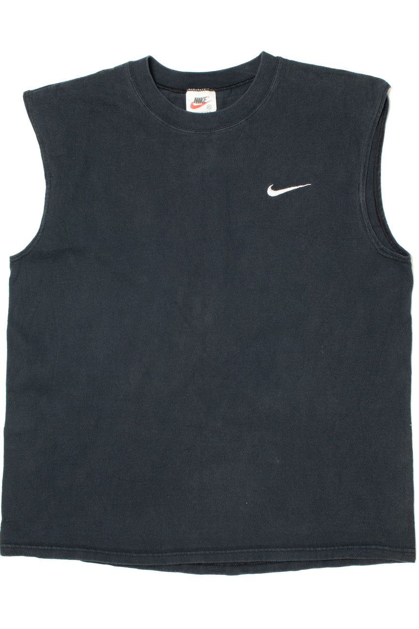 Vintage Embroidered Nike Logo Muscle Tank Top T-Shirt