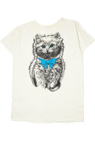 Vintage Cat With Blue Bow T-Shirt Dress