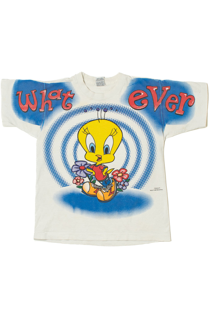 Vintage 1996 "What Ever" Tweety Bird Looney Tunes T-Shirt
