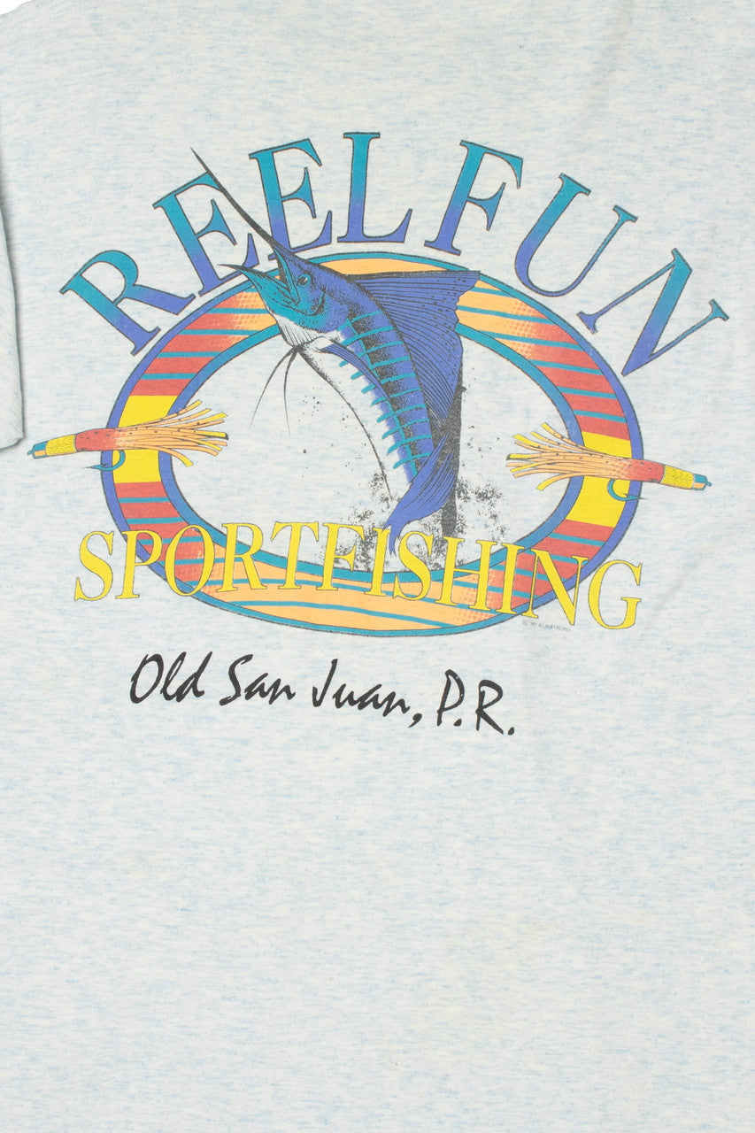 Vintage 1991 "Reel Fun Sportfishing" Swordfish T-Shirt
