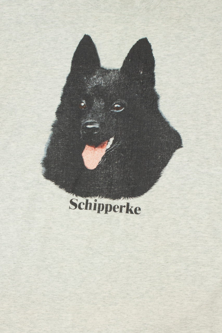 Vintage "Schipperke" Dog Single Stitch T-Shirt