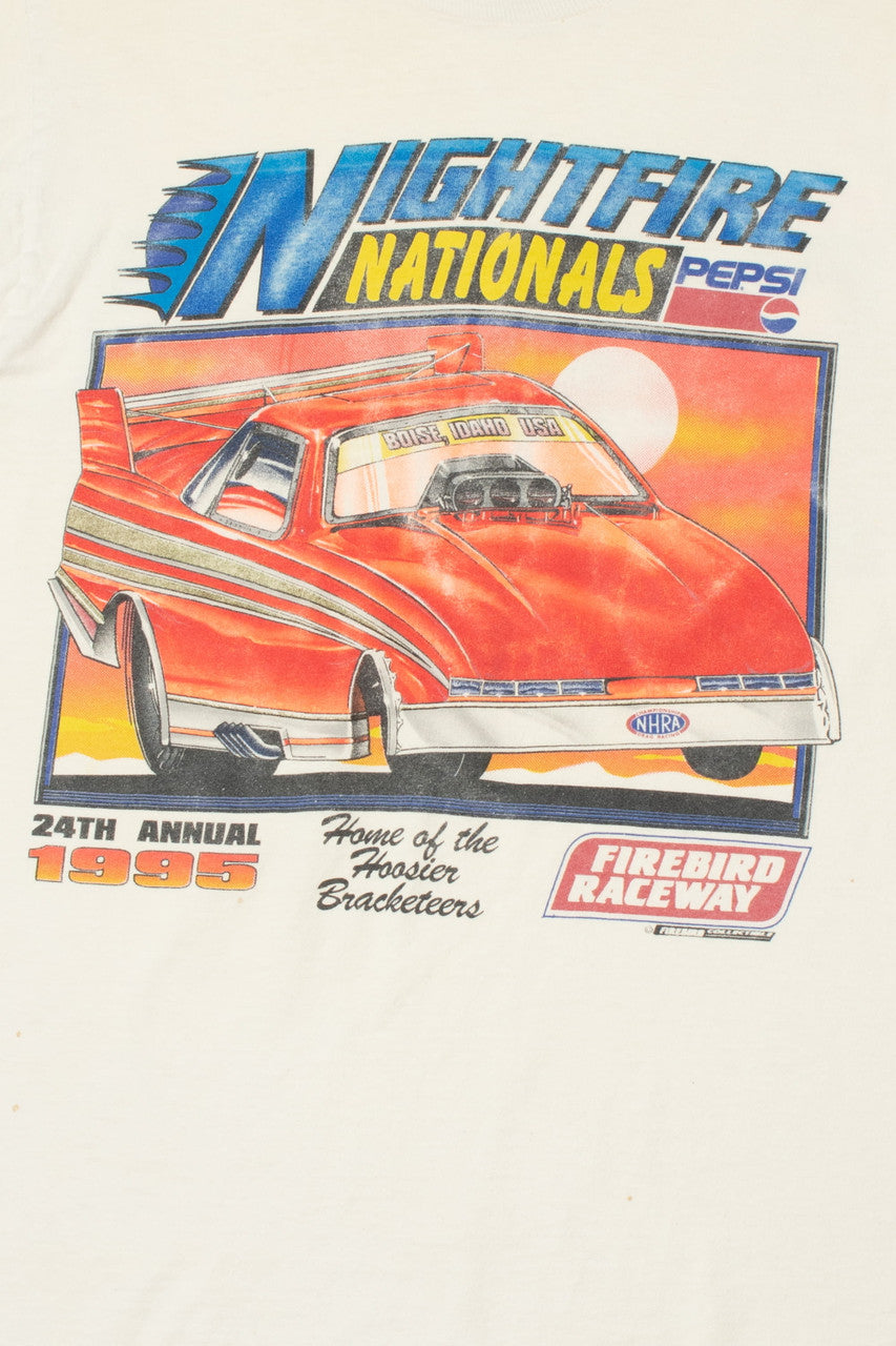 Vintage 1995 "Nightfire Nationals" "The Nitro Experience" Racing T-Shirt