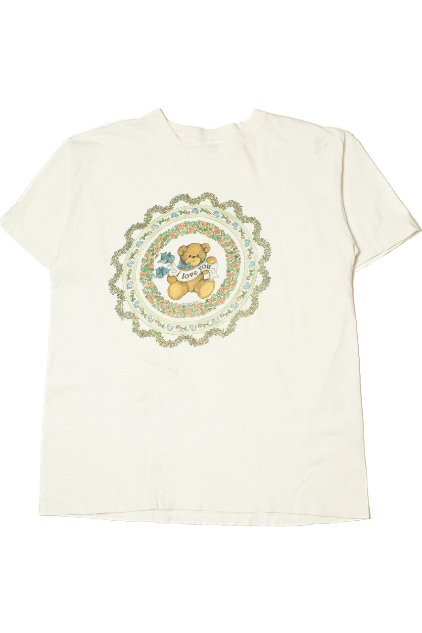 Vintage 1987 "I Love You" Teddy Bear T-Shirt