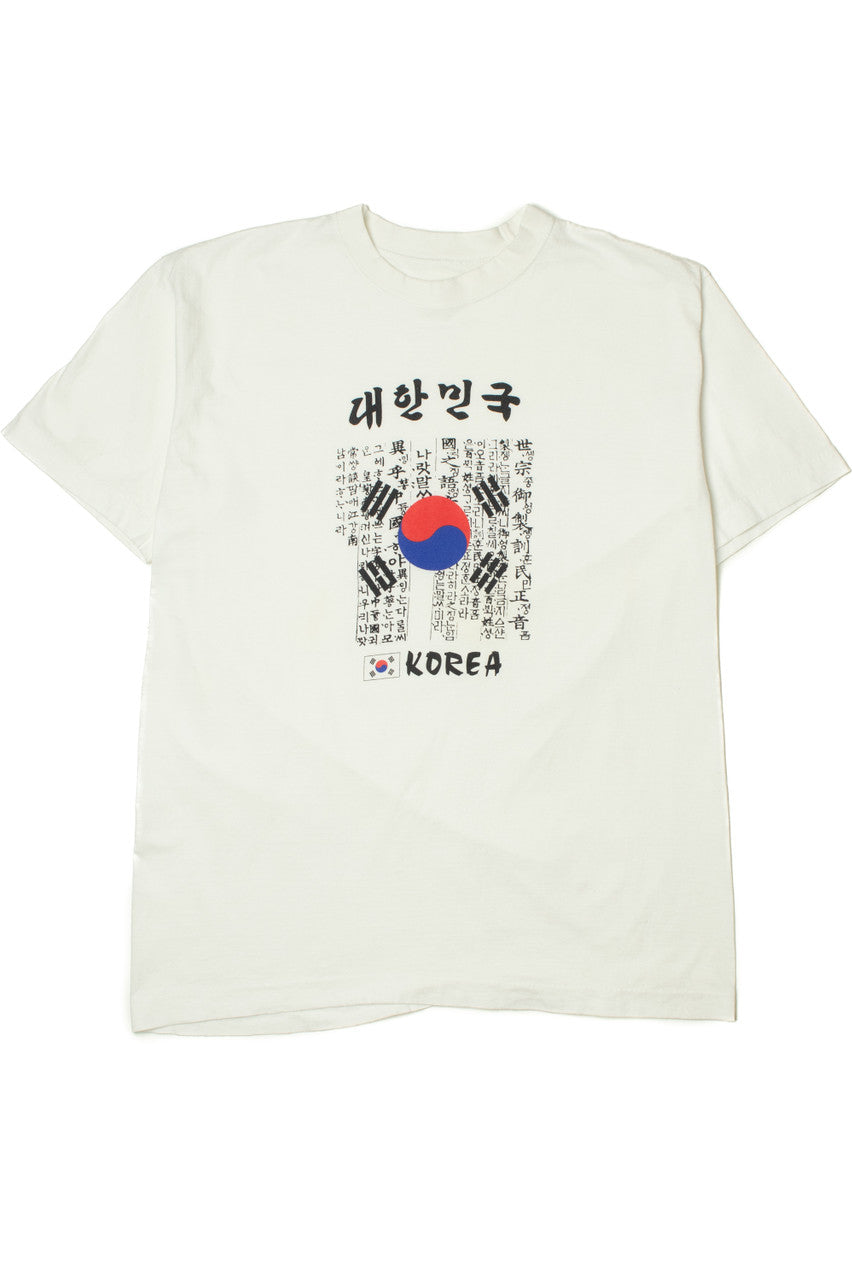 Vintage Korea Flag Single Stitch T-Shirt (1990s)