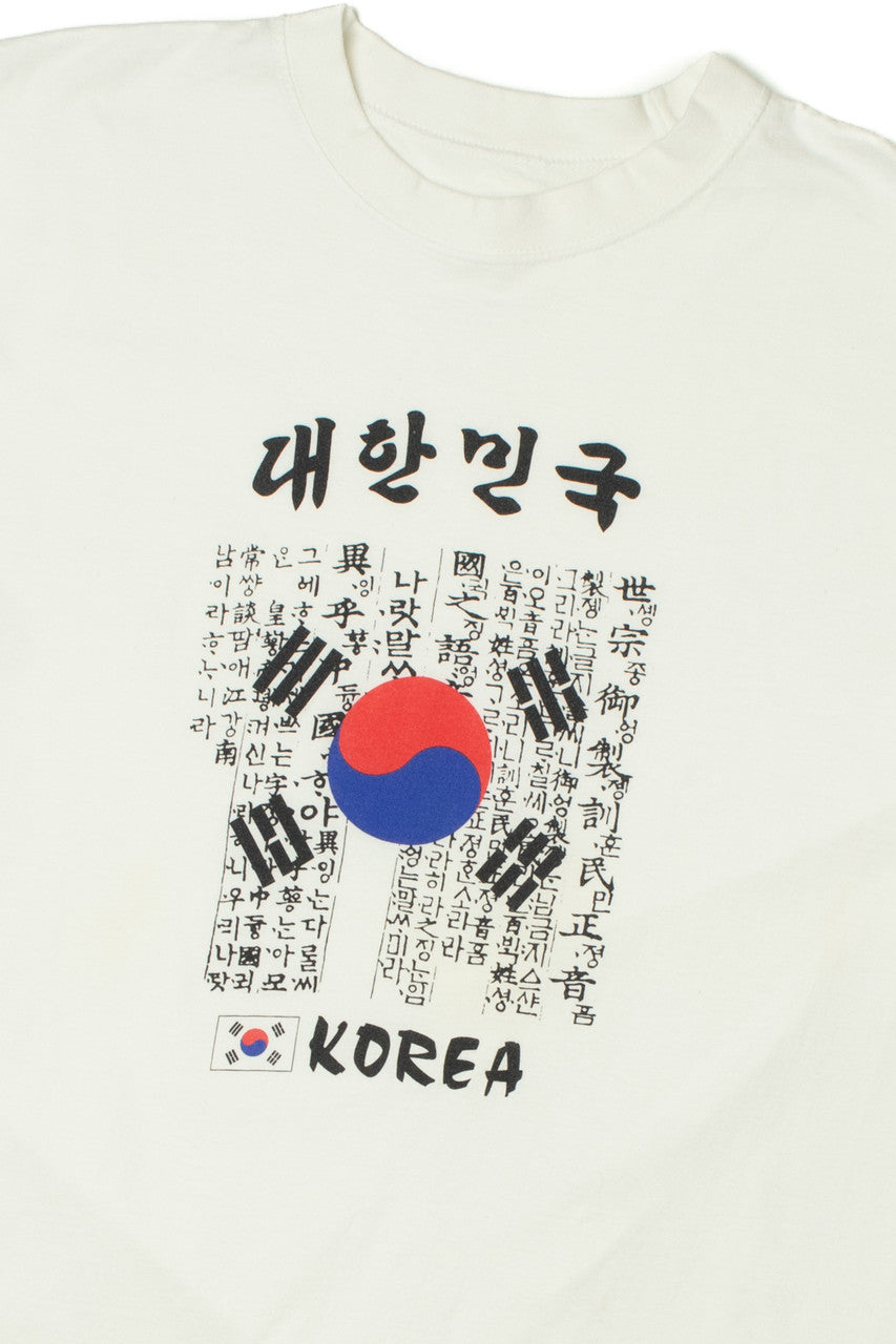 Vintage Korea Flag Single Stitch T-Shirt (1990s)