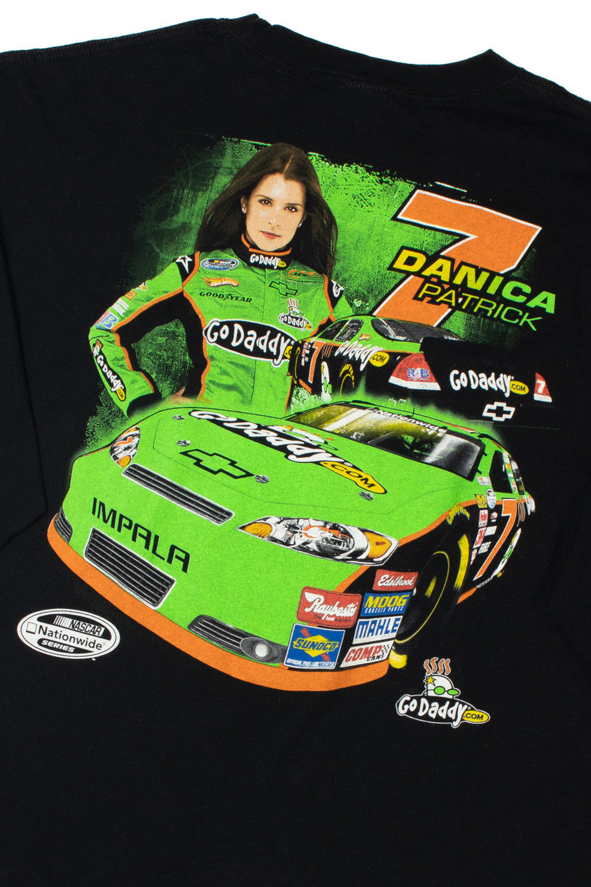 Danica Patrick NASCAR Front/Back Print Long Sleeve T-Shirt