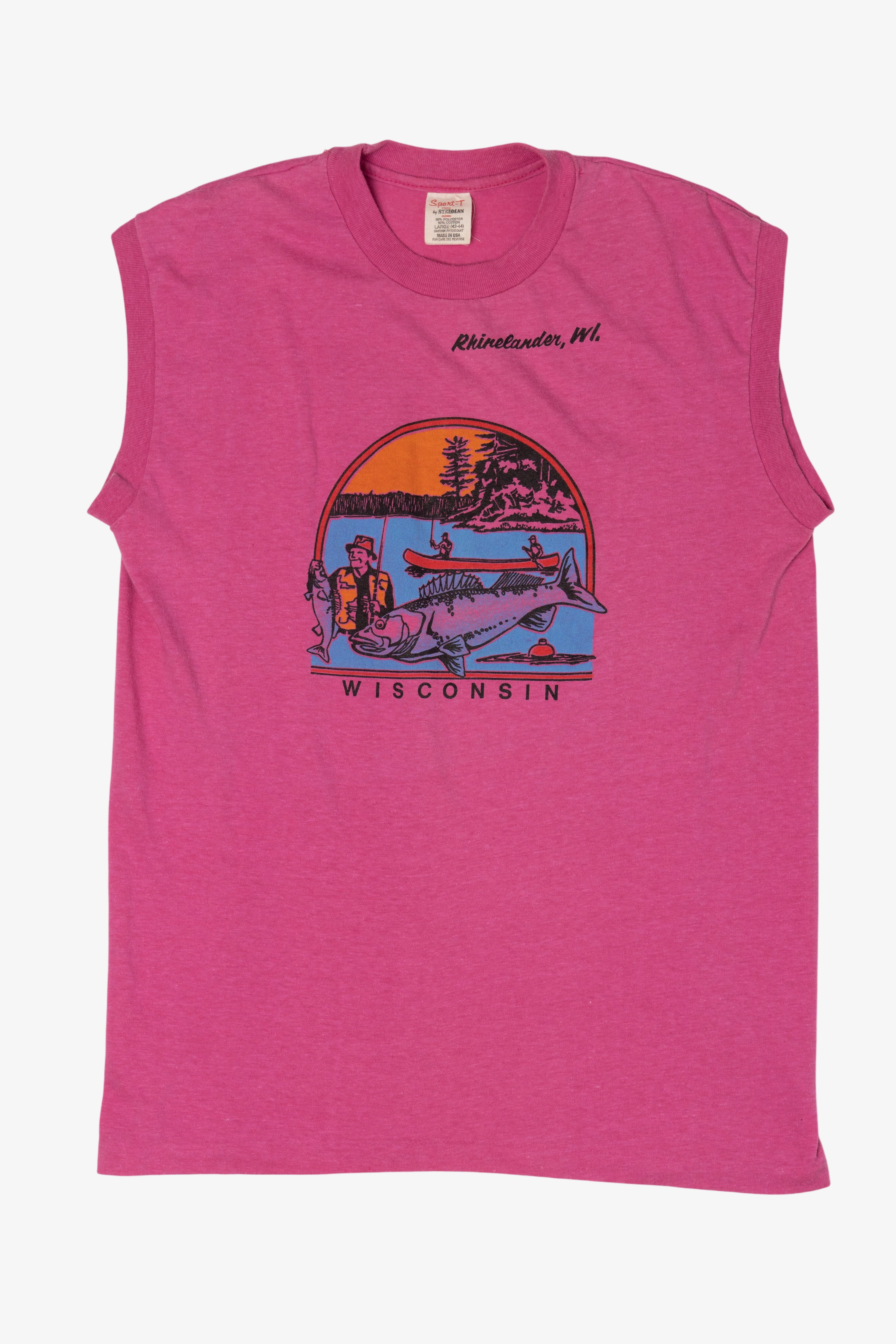 Vintage Pink Rhinelander Wisconsin T-Shirt (1990s)