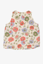 Vintage Linen Hot Cotton Floral Sleeveless Shirt (2000s)