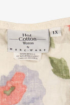 Vintage Linen Hot Cotton Floral Sleeveless Shirt (2000s)