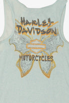 Aqua Harley Davidson Sleeveless Ribbed Tank Top (2010s)
